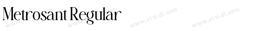 Metrosant Regular字体转换